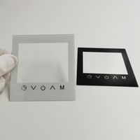 Verre tactile LCD pour fenêtre, superposition d'écran noir et blanc, découpe de bordure, verre trempé pour panneau de commande de maison intelligente