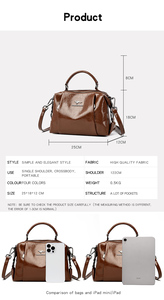 New Fashion Crossbody Bag Large Capacity Shoulder Bag Soft PU Leather Women's Handbag Designer Senior Luxury Crossbody Bag - Product Image 3