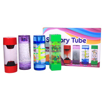 Bouteille de liquide sensoriel en acrylique personnalisée, minuteur, fidget, sablier à huile, apaisant, anti-stress, pour cadeaux promotionnels et festifs