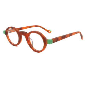 Montures de lunettes rondes à bordure complète avec logo personnalisé, couleur unie, unisexe, verres en résine, antidérapantes, pour adultes, toutes formes de visage - Product Image 5