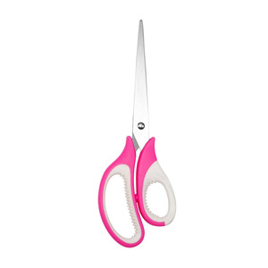 Stainless Steel Paper Scissors Straight Head Green Pink Home Office Use 0208 - Product Image 3