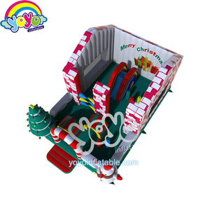 Christmas <b>House</b> <b>Inflatable</b> Amusement Park Santa Decor Twinkling Lights Capacity Backyard Holiday Celebrations - Product Image 4