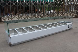 Nhà hàng thương mại dưới quầy tủ lạnh tủ lạnh bảng bánh pizza Prep Tủ đông hiển thị salad quầy bar - Product Image 3