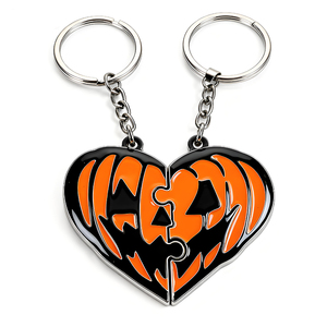 Bán buôn tùy chỉnh khắc hình dạng vài Câu Đố trái tim <span class=keywords><strong>Keychain</strong></span> với logo - Product Image 4