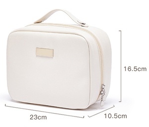 Estuche de Maquillaje de Viaje de Lujo con Asa, de Cuero PU Impermeable, Personalizable al por Mayor - Product Image 2