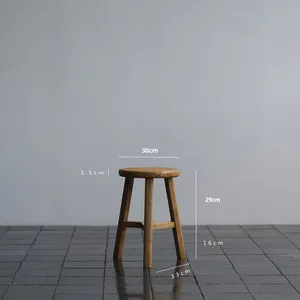 YJ Wabi-Sabi Style Paper Low <b>Stool</b> <b>Round</b> Lacquer Craft Modern Minimalist Chongqing Made Home - Product Image 1