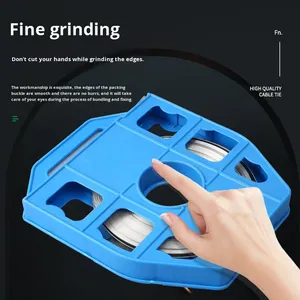 Commercio all'ingrosso 304 in acciaio inox fascette segno supporto cinghie polari metallo marino cinghie di imballaggio fascette per cavi produttore - Product Image 3