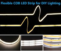 Diskon Besar 528Leds/M 5M 3000K CRI>90 10Mm 14W 12V 24V Lampu Strip Cob Led Fleksibel untuk Ruang Tamu
