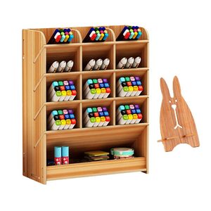 Bienvenue chez Customise Multi-Function DIY : Porte-stylo en bois, Organisateur de bureau, Boîte de rangement pour fournitures de bureau et papeterie / Modèle DO53 - Product Image 1