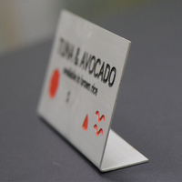 Placas de matrícula de mesa de acero inoxidable personalizables Señalización de menú de código QR para restaurantes Cafés Hoteles