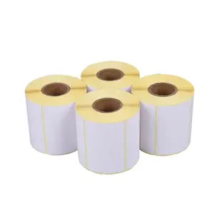 OEM 58x60 500 pezzi etichette adesive prezzo termico rotoli di carta per il confezionamento prodotti alimentari prezzo etichetta codici a barre diretta adesivi