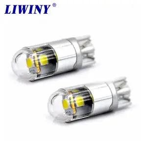 Liwiny T10 3030 3SMD oto araba Led lamba dönüş yan odası Room araba okuma işık beyaz 194 168 kama plaka led ışık araba