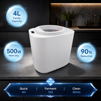 Composteur de déchets alimentaires électrique en acier inoxydable 4L, technologie Multigrind, écologique et durable, pour la cuisine