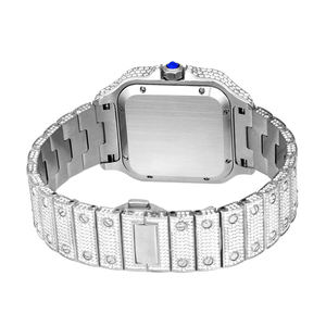 Pass Diamond <b>Tester</b> Hip Hop Iced Out Automatic Jewelry Watch Luxury Stainless Steel Mechanical Buss Down VVS Moissanite Watch - Product Image 4