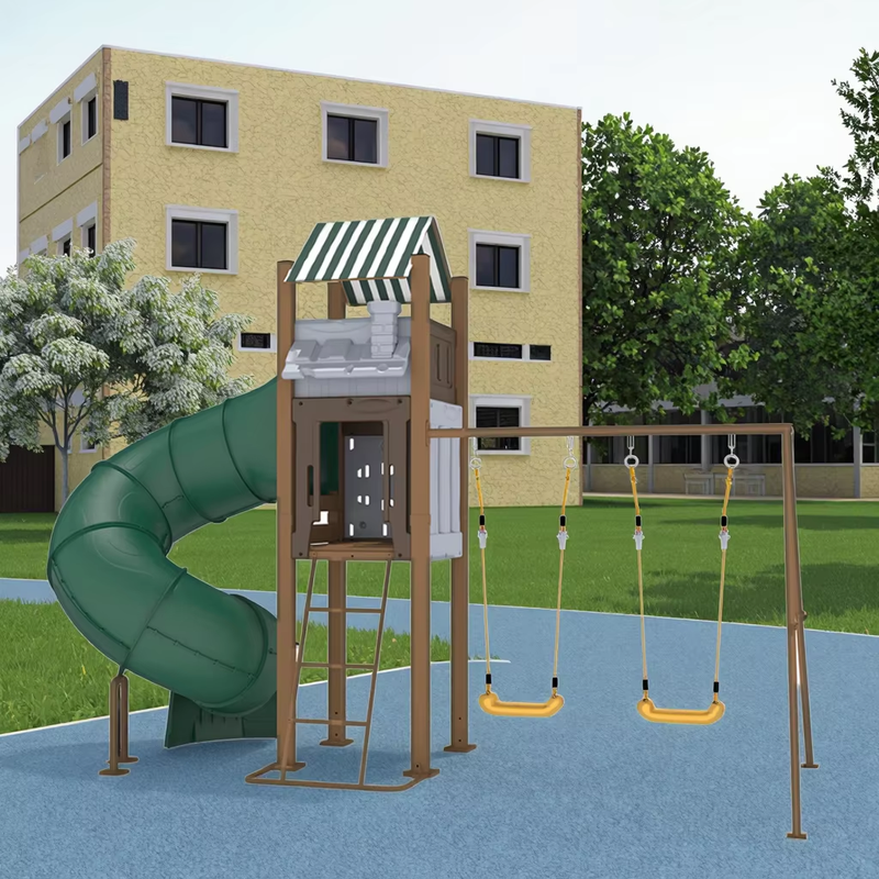 Customizable Outdoor Plastic Playground Equipment for