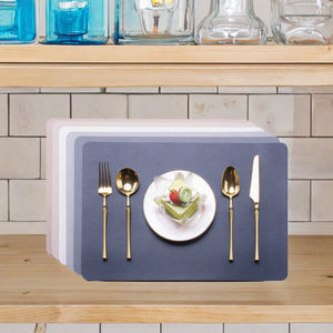 Napperons de table rectangulaires classiques en feutre 5 mm, sous-verres en tissu 100 % polyester, pochette de rangement incluse, couleur personnalisable - Product Image 3