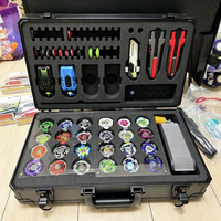 Étui portable en aluminium et acrylique transparent pour toupies, boîte de présentation et de collection, lanceur de combat et accessoires