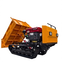 Dumper sur chenilles hydraulique homologué CE EPA pour l'agriculture, avec moteur, pompe et boîte de vitesses, garantie 1 an, diesel haute performance