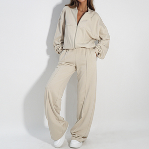 Set Felpa con Cappuccio e <span class=keywords><strong>Joggers</strong></span> da <span class=keywords><strong>Donna</strong></span> in Spandex/<span class=keywords><strong>Cotone</strong></span> con Logo Personalizzato, Effetto Acid Wash, Stile Streetwear, Zip-Up, Oversize con Badge e Paillettes - Product Image 3