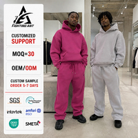 Conjunto de Sudadera Corta Unisex OEM Personalizado, Sudadera con Capucha y Pantalones de Algodón de Cintura Alta, Dos Piezas, Estilo Urbano, Fabricante al por Mayor