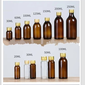Flacons en verre ambré de 20 ml à 100 ml pour médicaments liquides avec bouchon en aluminium ROPP, options d'emballage et de gravure - Product Image 4