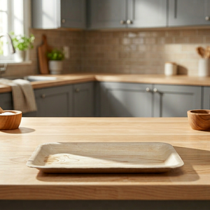 Plateau rectangulaire profond jetable écologique en feuille de palmier bio - Product Image 3