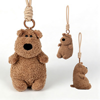 Divertido Perro de Peluche de Foca Larga de 13 cm, Mini Peluche Reconfortante para Espejo de Coche, Mochila, Bolso con Cremallera, Regalo de Cumpleaños, Llavero de Peluche de Poliéster