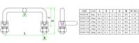 Poignée rotative en acier inoxydable 304, pliable, robuste, pour armoire de machine et quincaillerie marine