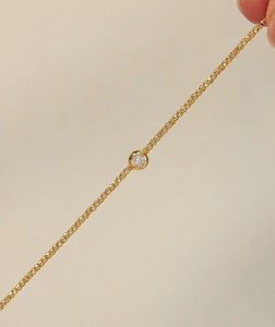 Pulsera de Diamantes Naturales de 0.10ct con Cuentas de Oro de 18K Xinfly, Cadena de Joyería Fina para Bodas y Fiestas - Product Image 4