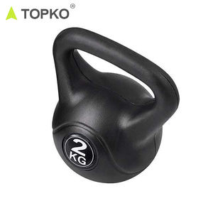 TOPKO popolare Black Kettlebell PE + cemento casa palestra pesi liberi 2-40kg di vendita calda logo personalizzato Kettlebell - Product Image 2
