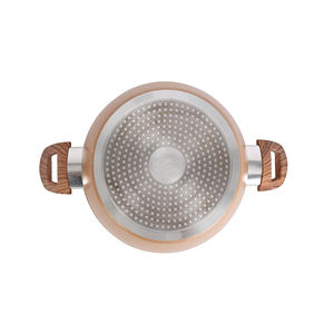 Juego de utensilios de cocina antiadherentes de inducción de mármol <span class=keywords><strong>forjado</strong></span> duradero y saludable ODM/OEM de <span class=keywords><strong>aluminio</strong></span> con mango de tacto suave de diseño clásico - Product Image 4