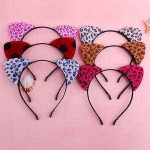 عقال آذان الفهد مع الوشم-ربطات رأس أذن الفهد والوشم المؤقت-ربطة رأس للهالالفي للبالغين والأطفال - Product Image 3