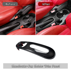 Portavasos para Freno de Mano Central de Fibra de Carbono, Accesorios Interiores de Fibra de Carbono para <span class=keywords><strong>Fiat</strong></span> <span class=keywords><strong>Abarth</strong></span> <span class=keywords><strong>500</strong></span> 2007-2015 - Product Image 3