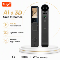 Serrure de porte intelligente WiFi AI Tuya avec déverrouillage par reconnaissance faciale 3D, empreinte digitale, interphone vidéo, pour portes en aluminium/acier, caméra 2MP - PST-A20-AI