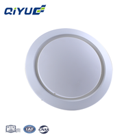 Diffuseur rond en plastique ABS pour système de ventilation centralisé HVAC, raccords de ventilation, grille d'aération ronde en ABS pour l'admission, l'évacuation et la circulation de l'air en pièce