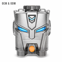 Seau à eau portable d'extérieur 10L, design Mecha, conteneur de stockage en PC de qualité alimentaire avec valve d'air et couvercle fileté scellé