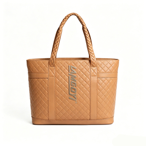 Sac fourre-tout en cuir personnalisé LAMGOYI pour femme, en cuir de vachette véritable, grande capacité, sac à bandoulière, fermeture éclair supérieure, classique, pour le bureau, les affaires, le travail - Product Image 1