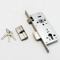 Cylindre de serrure universel antivol en alliage d'aluminium en acier inoxydable languette carrée corps de serrure de porte en bois vis intérieur extérieur