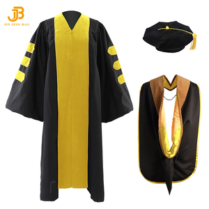 Unisex abito di laurea di dottorato Deluxe, cappuccio di dottorato e dottorato <span class=keywords><strong>Tam</strong></span> pacchetto 8 lati - Product Image 3