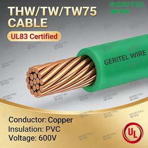 สายไฟ <span class=keywords><strong>THW</strong></span> 12 AWG ทองแดงตีเกลียว ฉนวน PVC 600V สำหรับงานอุตสาหกรรม จากผู้ผลิตที่เชื่อถือได้ - Product Image 3