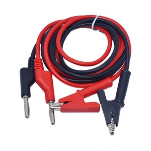 1m đôi cuối thử nghiệm dây dẫn đường dây điện Điện áp 4mm chuối cắm và cá sấu Clip cá sấu 15A vạn năng tự làm thử nghiệm - Product Image 1
