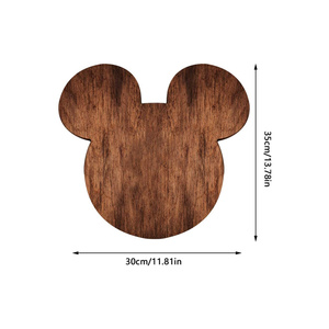 Articles ménagers Assiette <span class=keywords><strong>Mickey</strong></span> Assiette à dîner amusante Assiette à aliments cuits Ornement <span class=keywords><strong>de</strong></span> palette en bois Assiettes spéciales pour restaurant pour enfants - Product Image 3