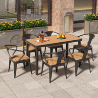 Tables et chaises modernes imperméables et résistantes au soleil pour balcon de jardin, cour extérieure, tables et chaises de loisirs en plein air