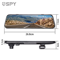 Caméra embarquée DVR miroir pour véhicule SPY, moniteur Full HD 1080P, double caméra pour tableau de bord de voiture