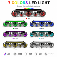 Support de lumière DJ pliable, console LED à 5 anneaux avec cadre en acier, console lumineuse personnalisable pour club, KTV, événement, scène