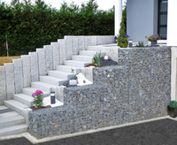 Caisse de gabion rectangulaire mince de 4 mm avec revêtement Galfan, 2 m x 0,5 m x 0,5 m, robuste, facilement assemblable, pour murs de soutènement en roche