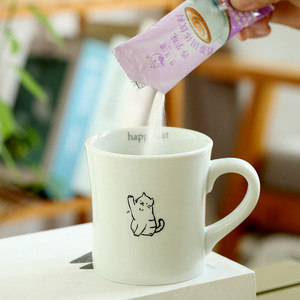 Tasses en céramique avec motif de chat mignon, 301-400 ml, impression sérigraphique, cadeau pour étudiant, rentrée scolaire - Product Image 4