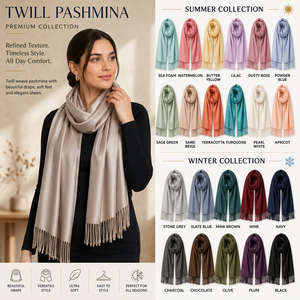 Soft Viscose Twill <b>Pashmina</b> Winter Shawl with Fringe Tassels Warm Women's Wrap for Daily Formal Fashion - Product Image 3