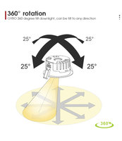 Spot encastré LED anti-éblouissement de haute qualité, certifié CE RoHS, 8W 9W, dimmable, pour éclairage mural et plafond