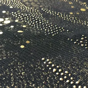 Nuevo estilo de malla de spangle de la hoja de oro de ropa de tela para venta